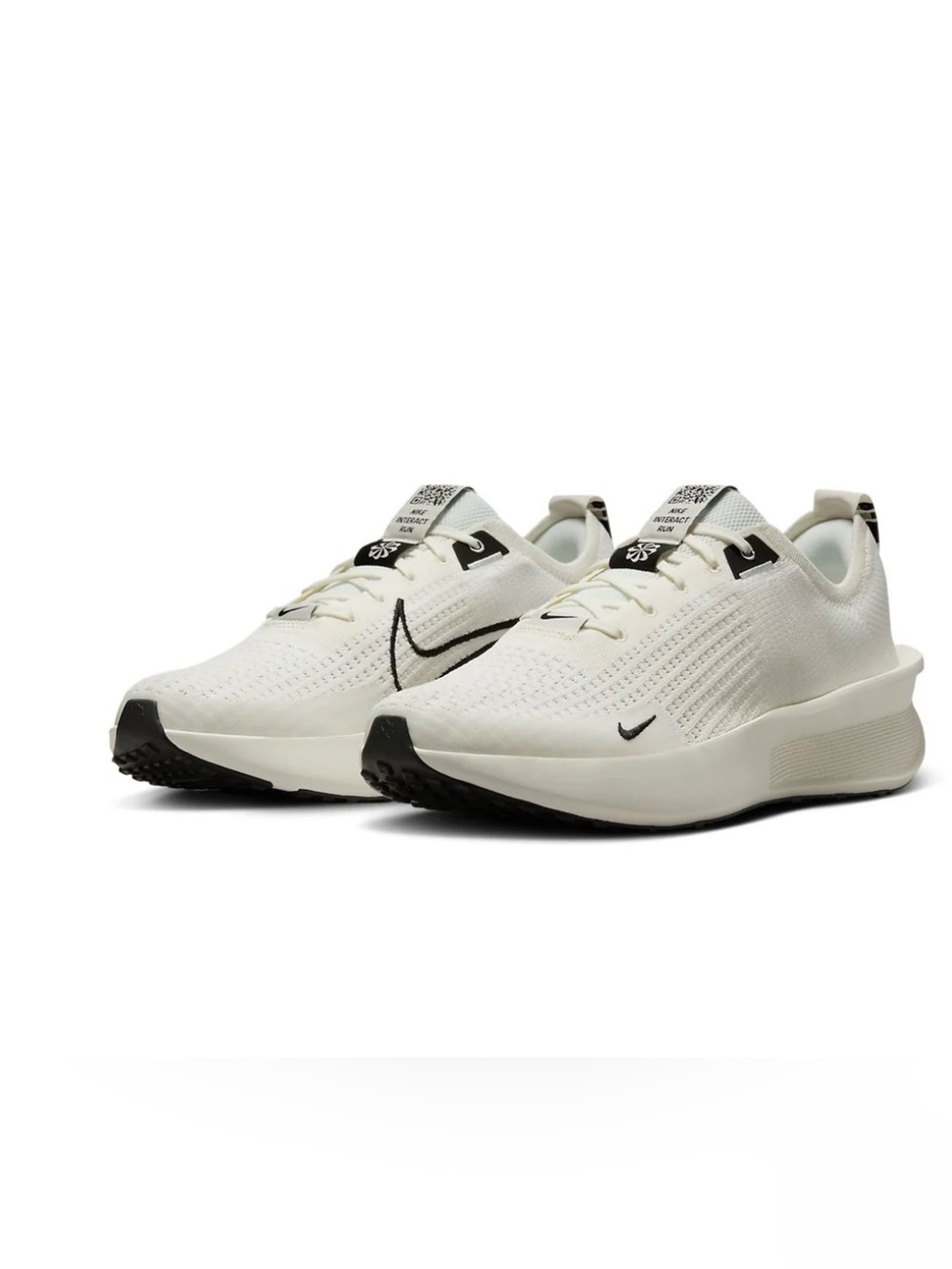 Nike White Sneakers with Black Accents